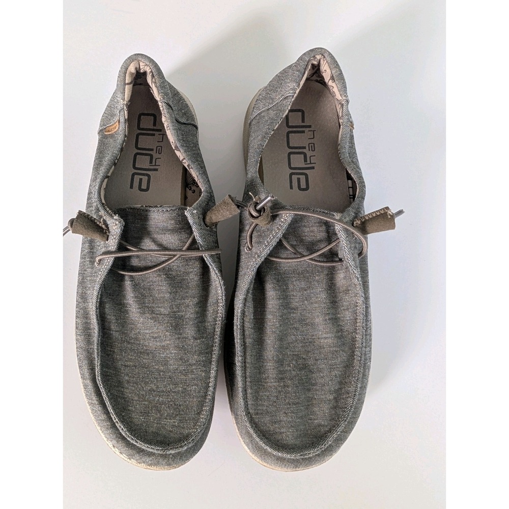 Hey Dude Wendy Stretch Steppa Men's Size 12 EU 43 Casual Slip On Loafers Gray...